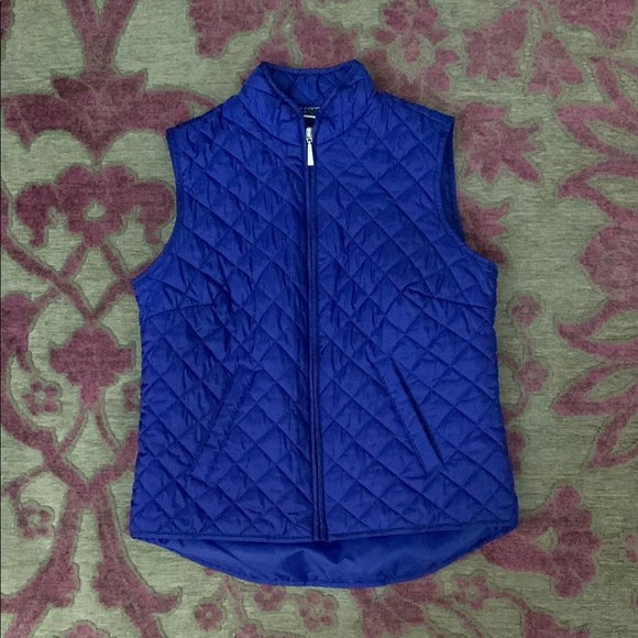 Karen Scott Sport Quilted Vest - Electric Blue - Size Small - Pockets - Picture 1 of 5